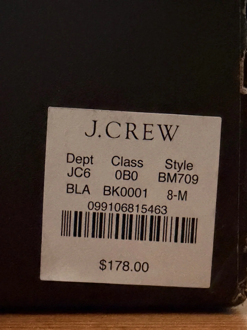 J. Crew Black Lace-Up Ankle Boots with Red Plaid Cuff and Tan Lug Sole